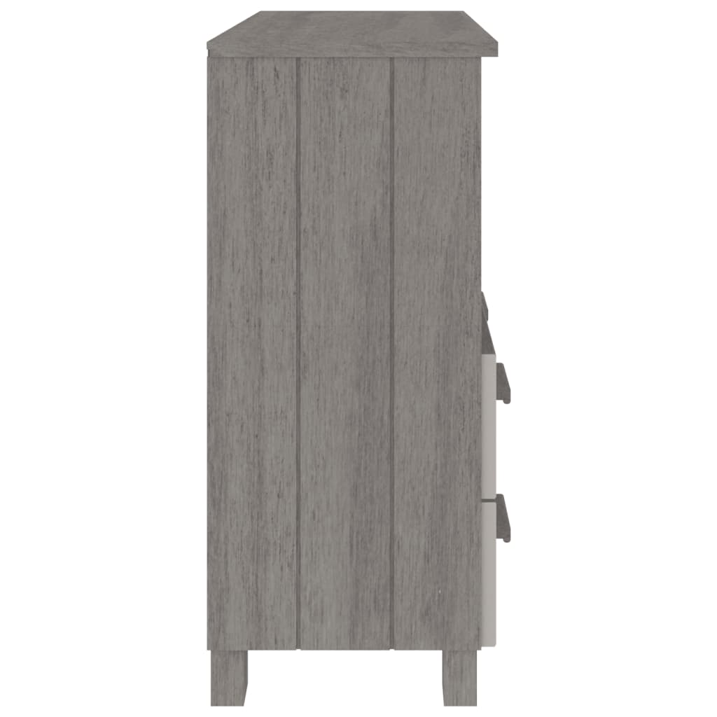Kommode Grå HAMAR 85x35x80 cm heltre furu