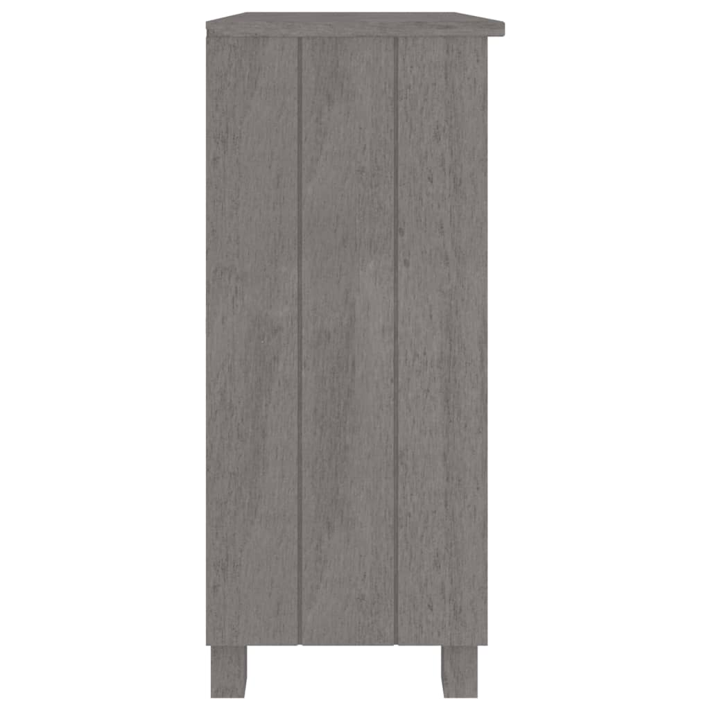 Kommode Grå HAMAR 85x35x80 cm heltre furu