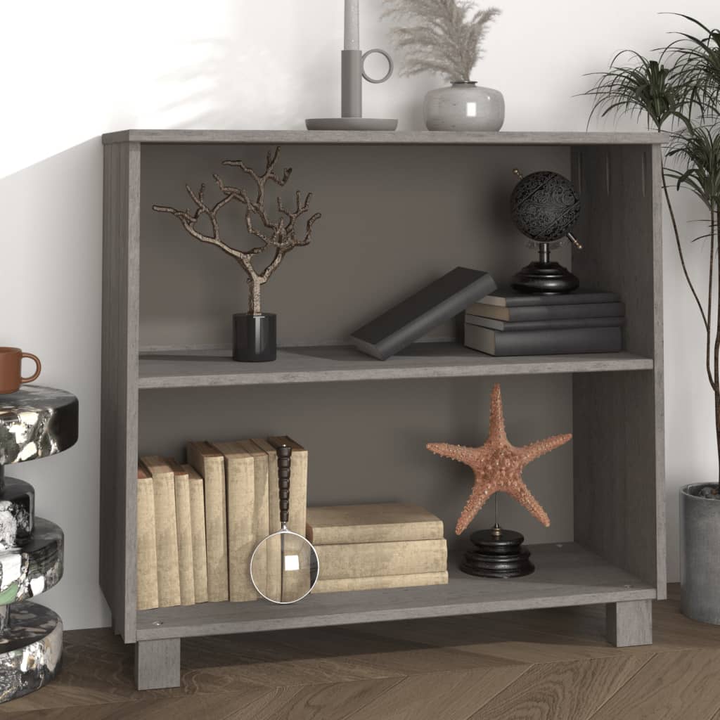 Kommode Grå HAMAR 85x35x80 cm heltre furu