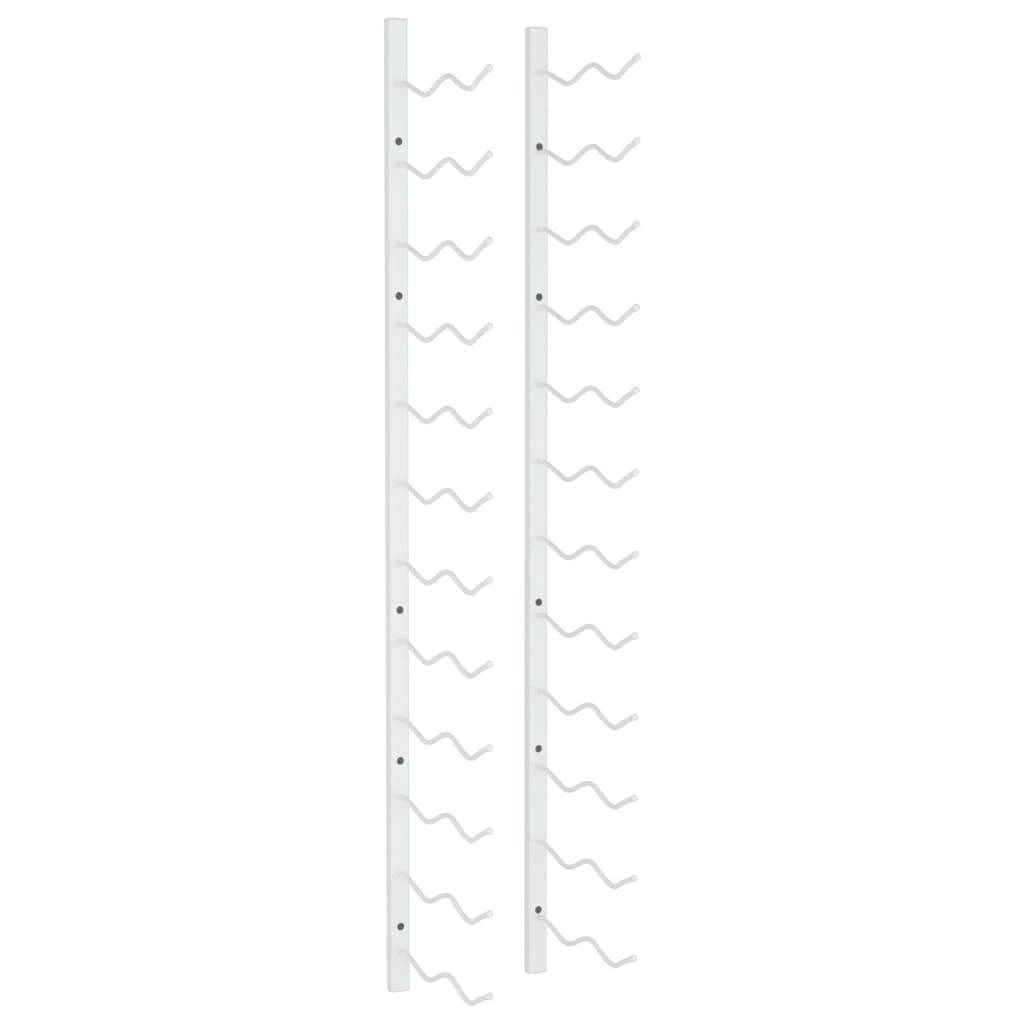 Vinstativ Veggmontert for 24 flasker Hvit jern