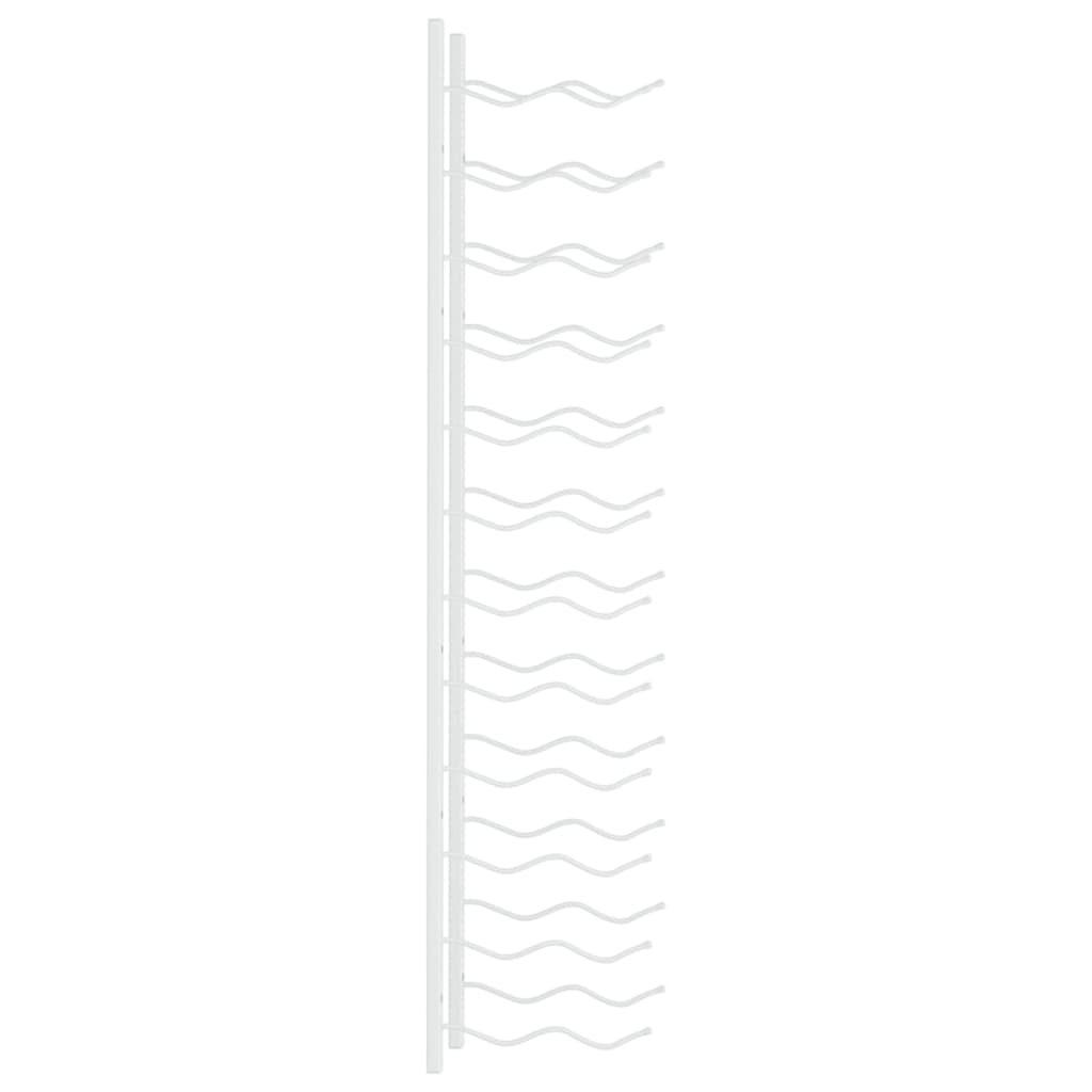 Vinstativ Veggmontert for 24 flasker Hvit jern