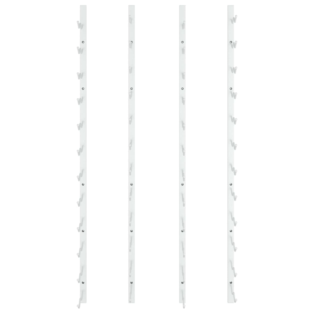 Vinstativ Veggmontert for 24 flasker 2 stk Hvit jern