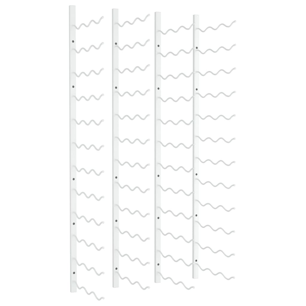 Vinstativ Veggmontert for 36 flasker 2 stk Hvit jern