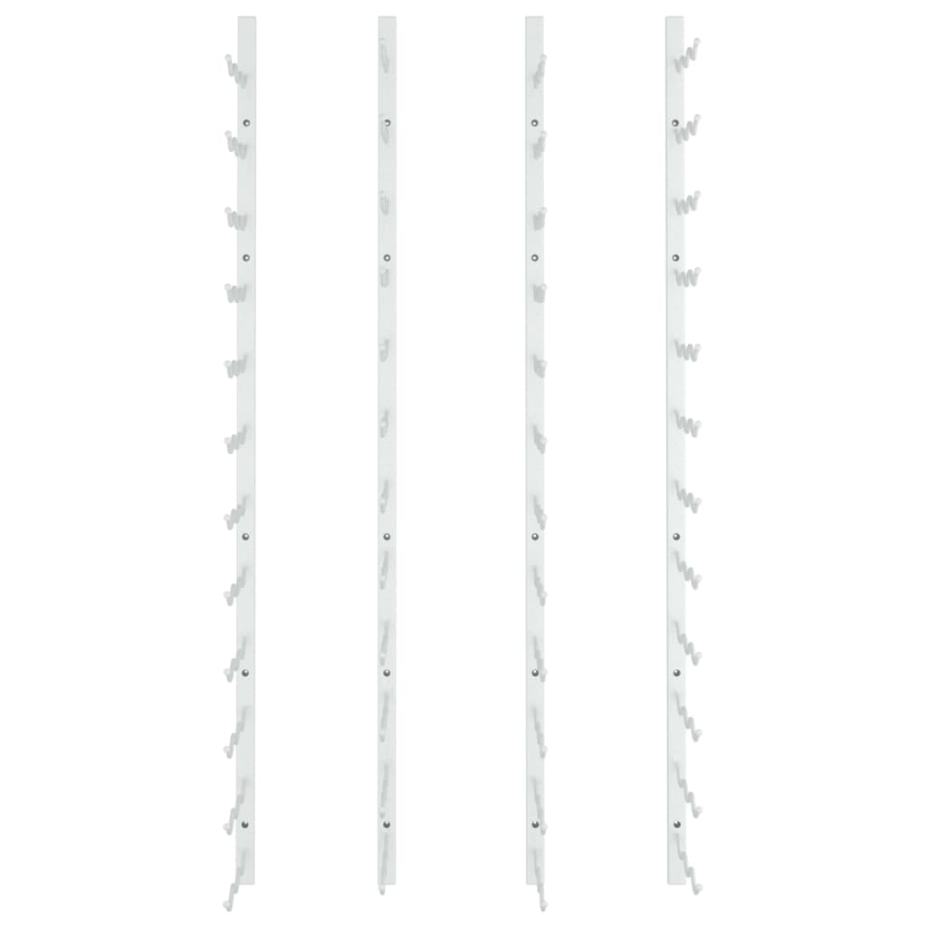 Vinstativ Veggmontert for 36 flasker 2 stk Hvit jern