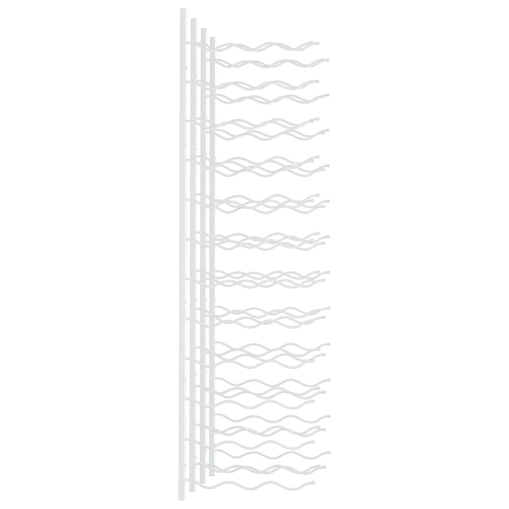Vinstativ Veggmontert for 36 flasker 2 stk Hvit jern