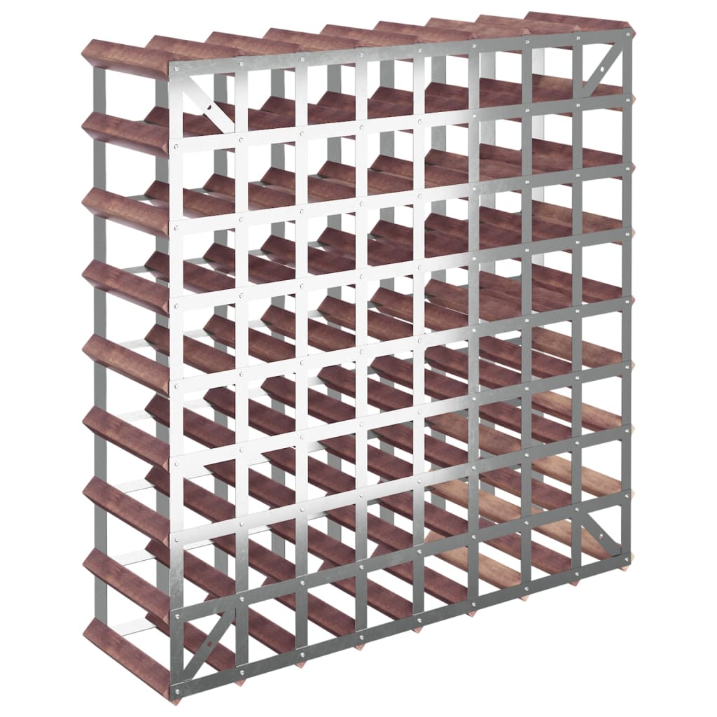 Vinstativ for 72 flasker Brun heltre furu