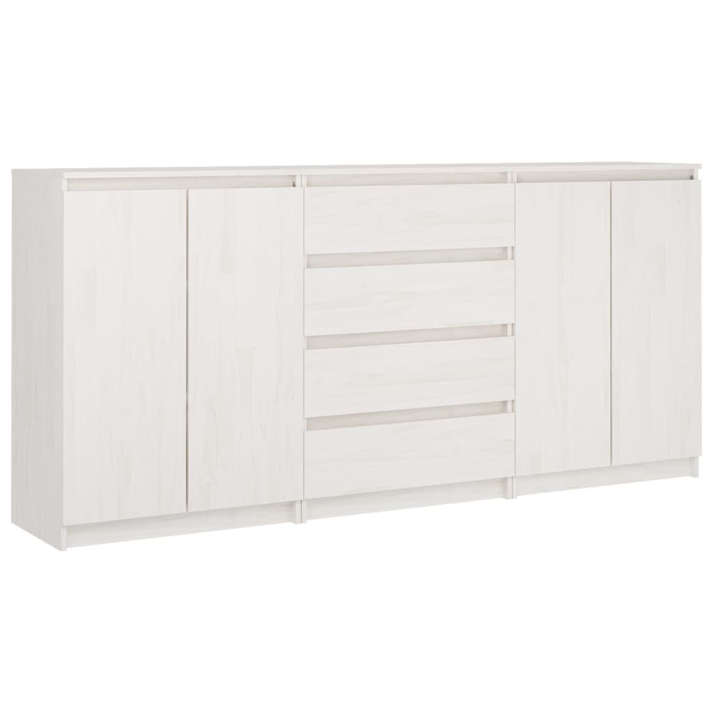 Kommode Hvit 3 stk heltre furu