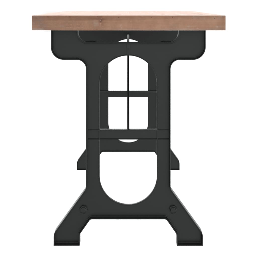 Spisebord Kjøkkenbord Tre 110x65x82 cm heltre gran og jern