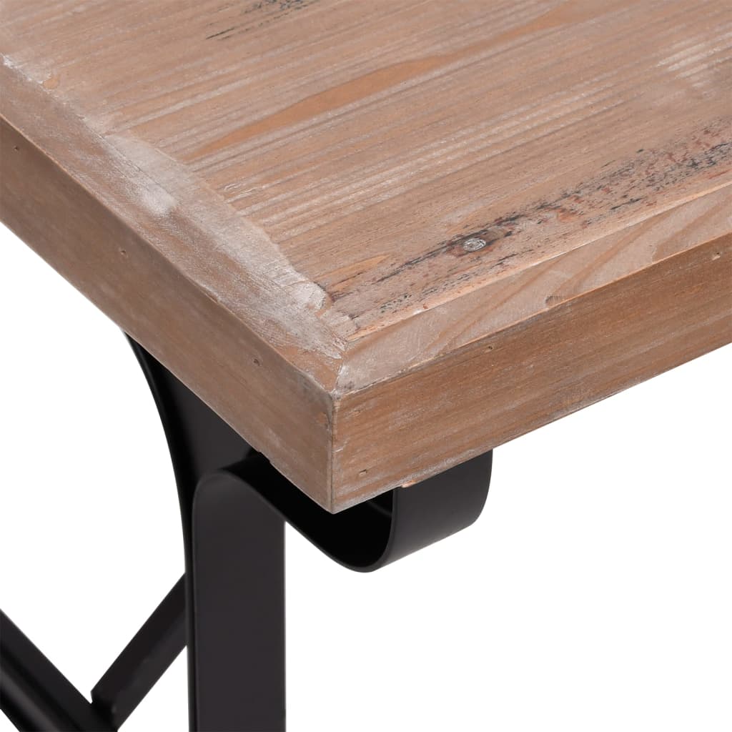 Spisebord Kjøkkenbord Tre 110x65x82 cm heltre gran og jern