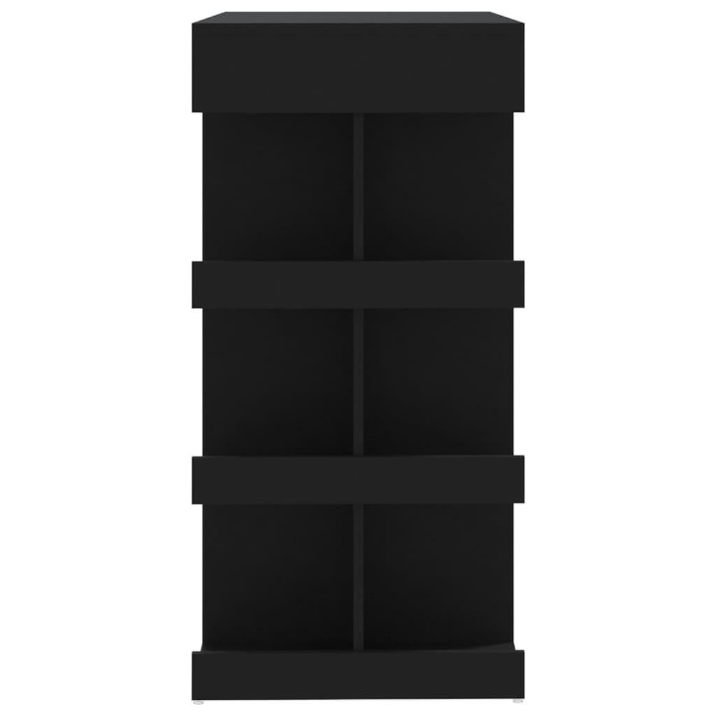 Barbord med oppbevaring svart 100x50x101,5 cm konstruert tre