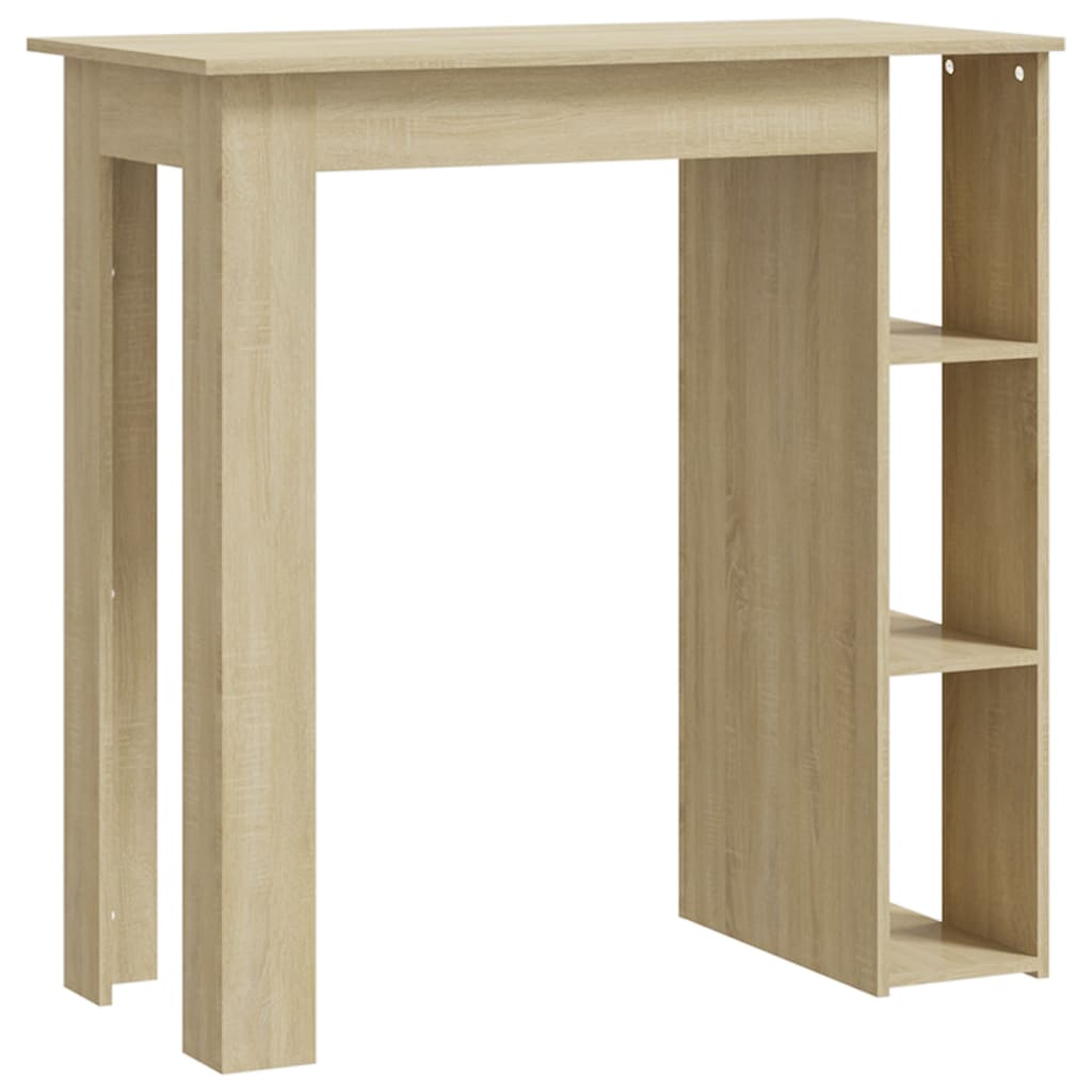 Barbord med hylle sonoma eik 102x50x103,5 cm konstruert tre