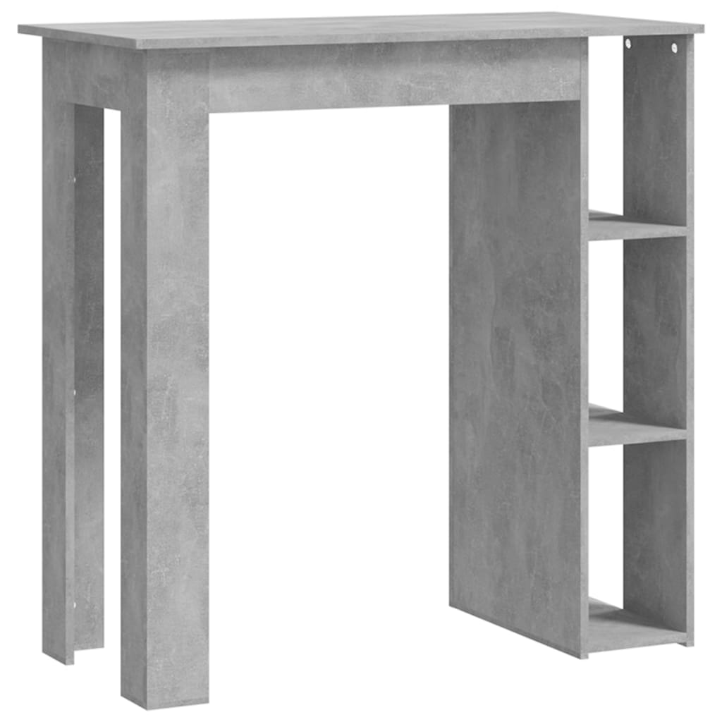 Barbord med hylle betonggrå 102x50x103,5 cm konstruert tre