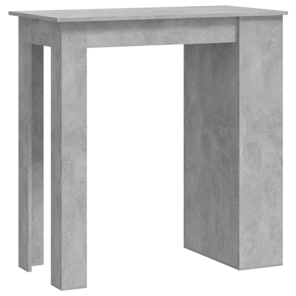 Barbord med oppbevaringsstativ betonggrå 102x50x103,5 cm