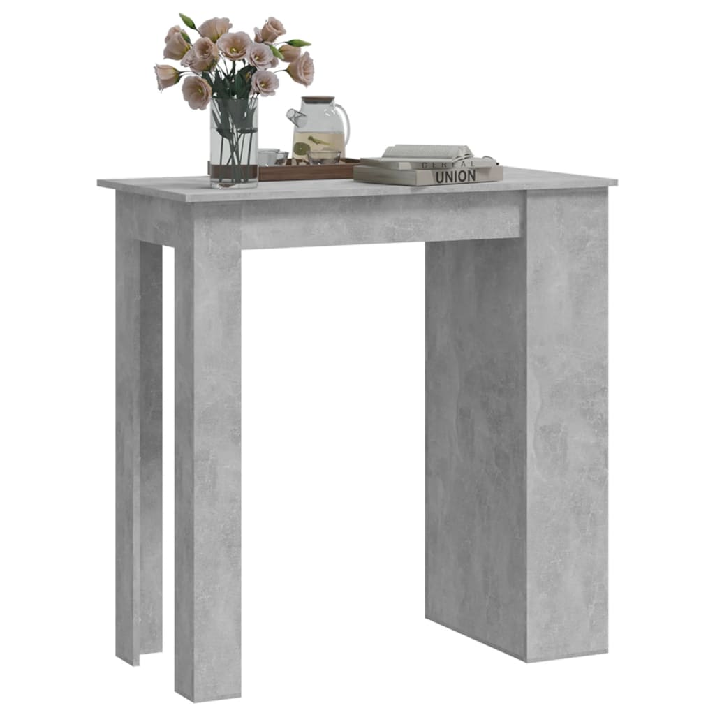 Barbord med oppbevaringsstativ betonggrå 102x50x103,5 cm