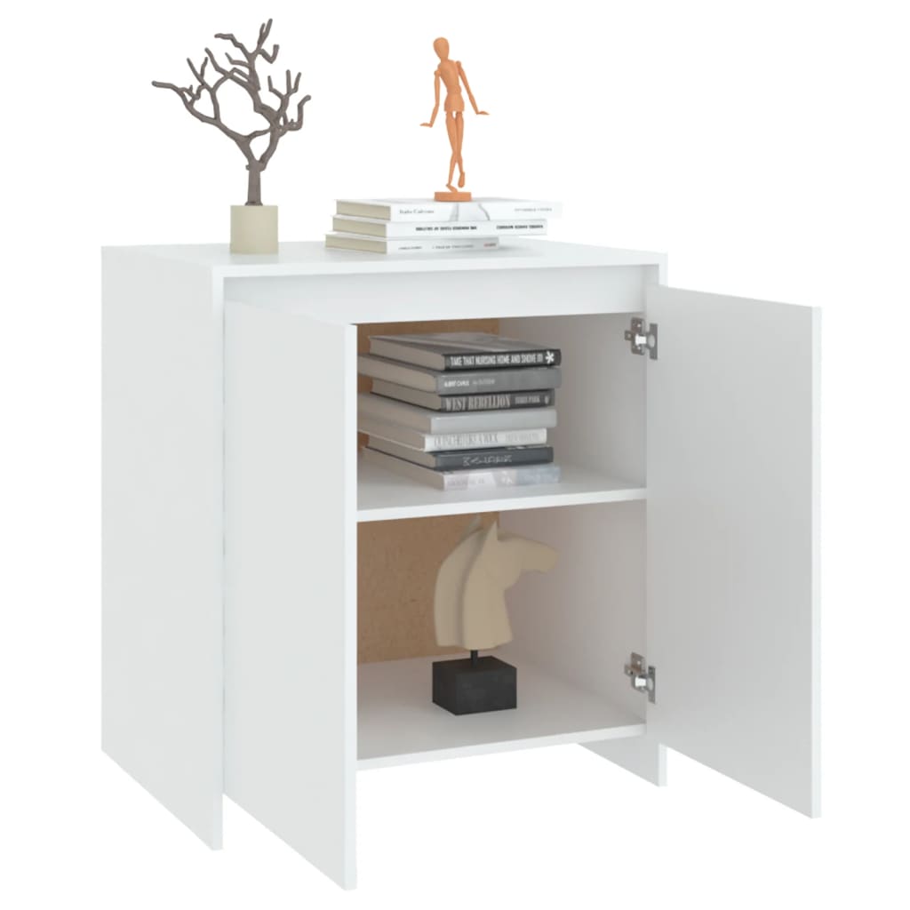 Skjenk hvit 70x41x75 cm konstruert tre