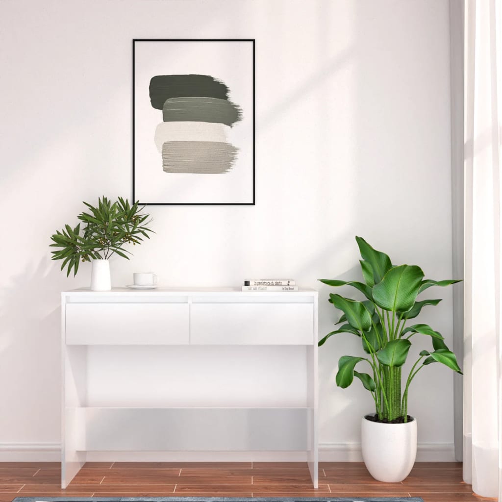 Avlastningsbord Konsollbord Hvit 100x35x76,5 cm