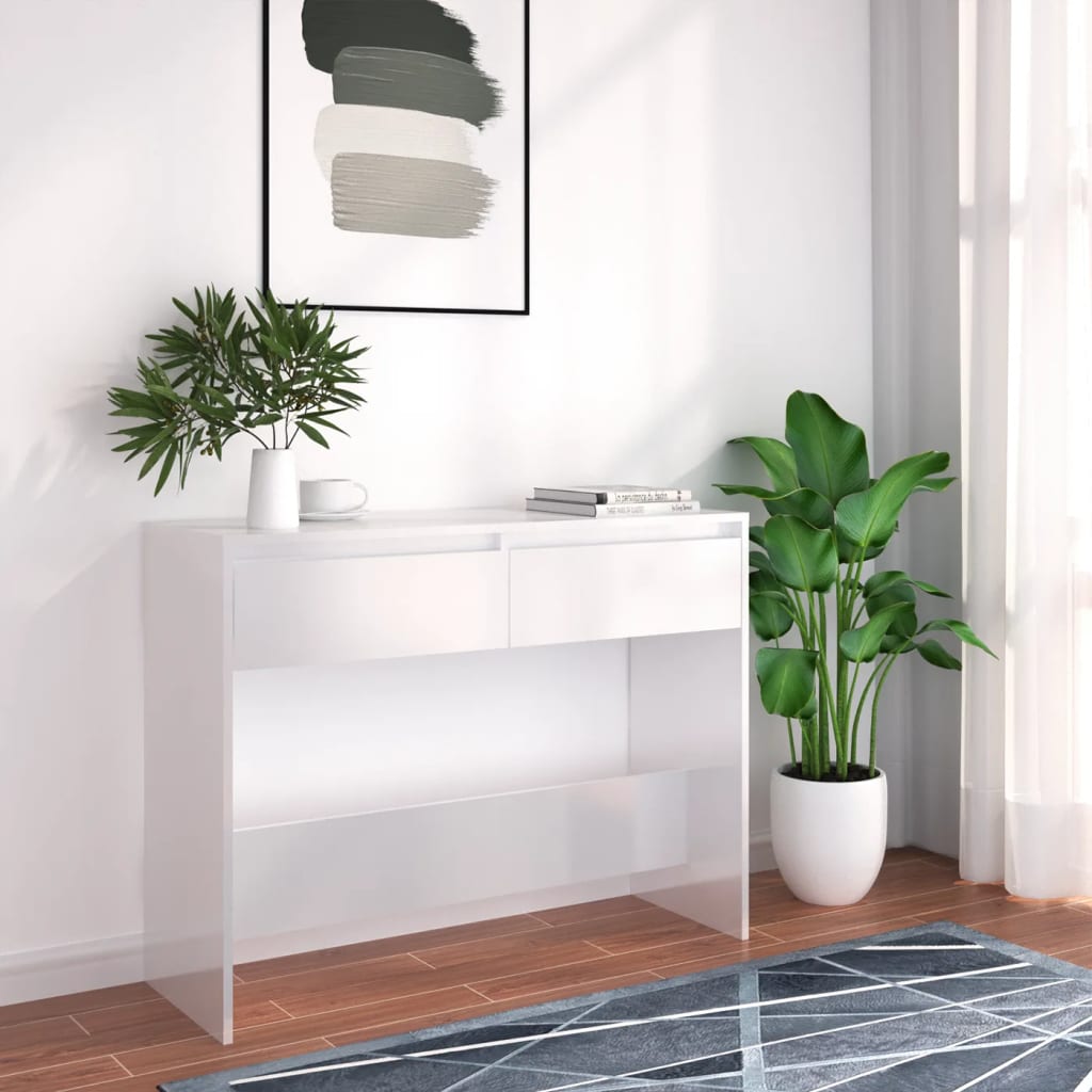 Avlastningsbord Konsollbord Hvit 100x35x76,5 cm