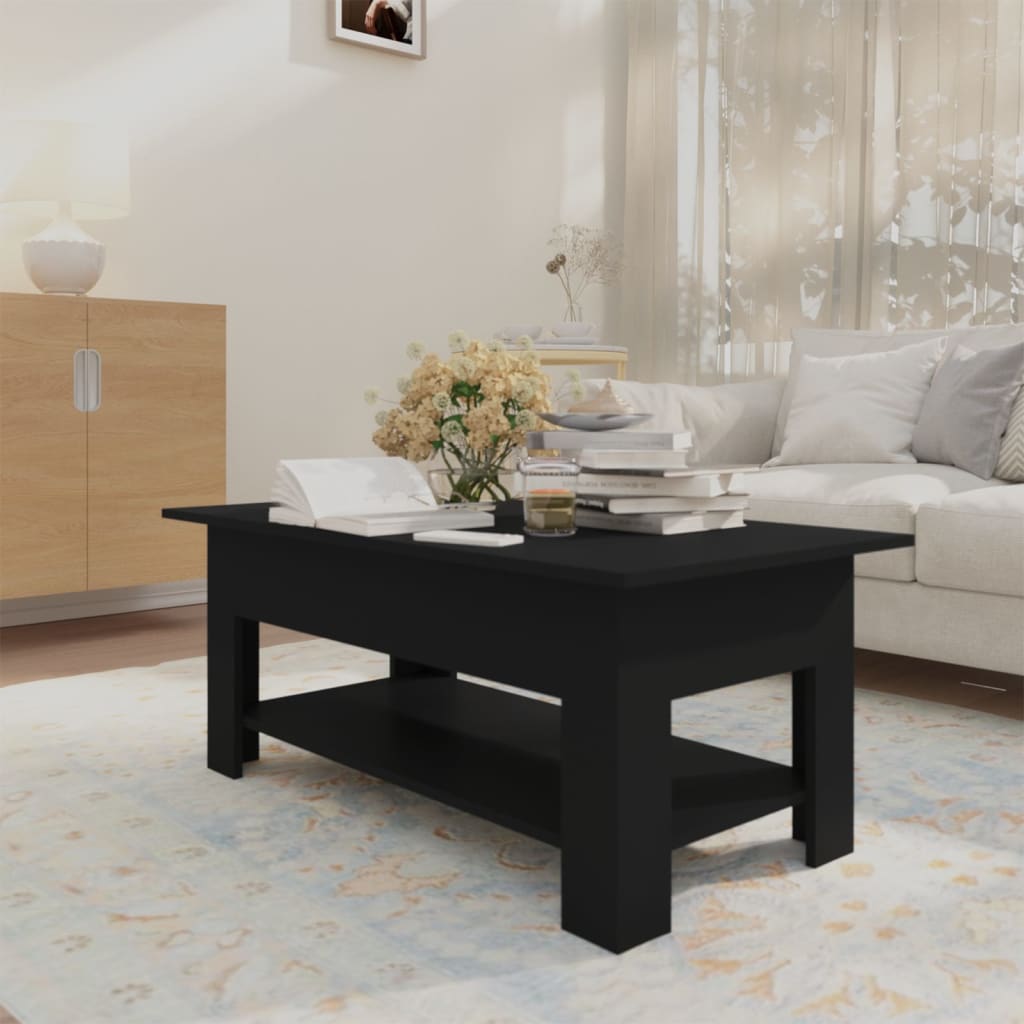 Salongbord Sofabord Svart 102x55x42 cm