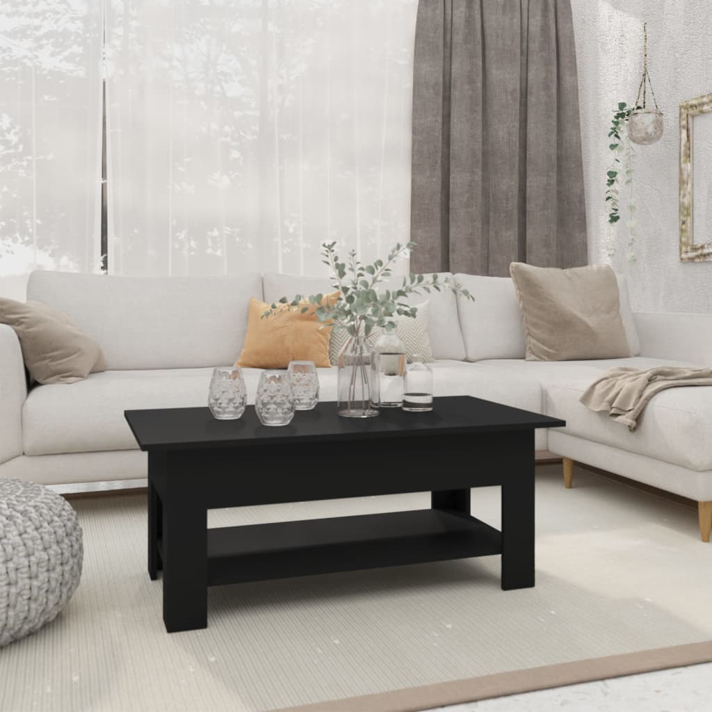 Salongbord Sofabord Svart 102x55x42 cm