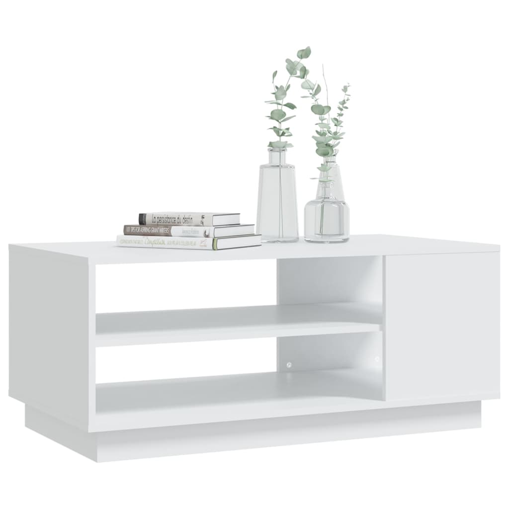Salongbord Sofabord Hvit 102x55x43 cm