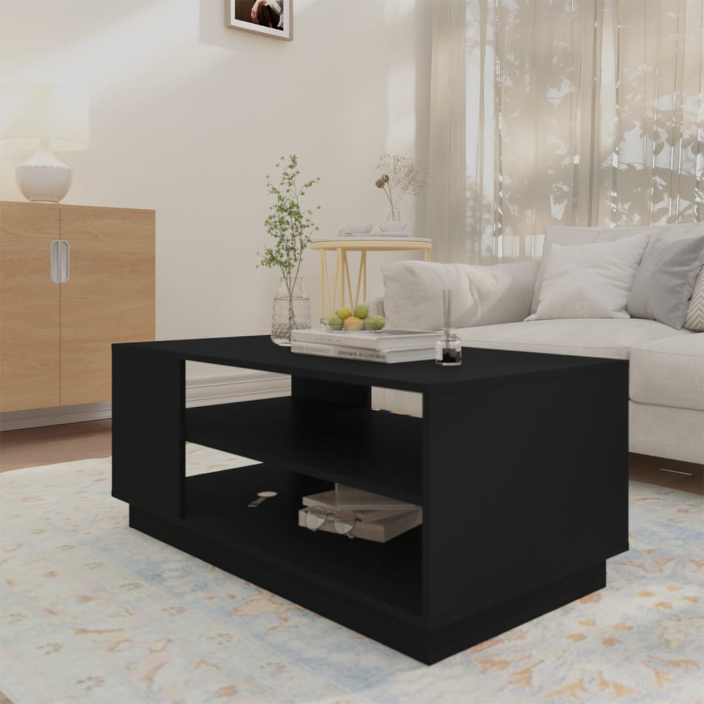 Salongbord Sofabord Svart 102x55x43 cm