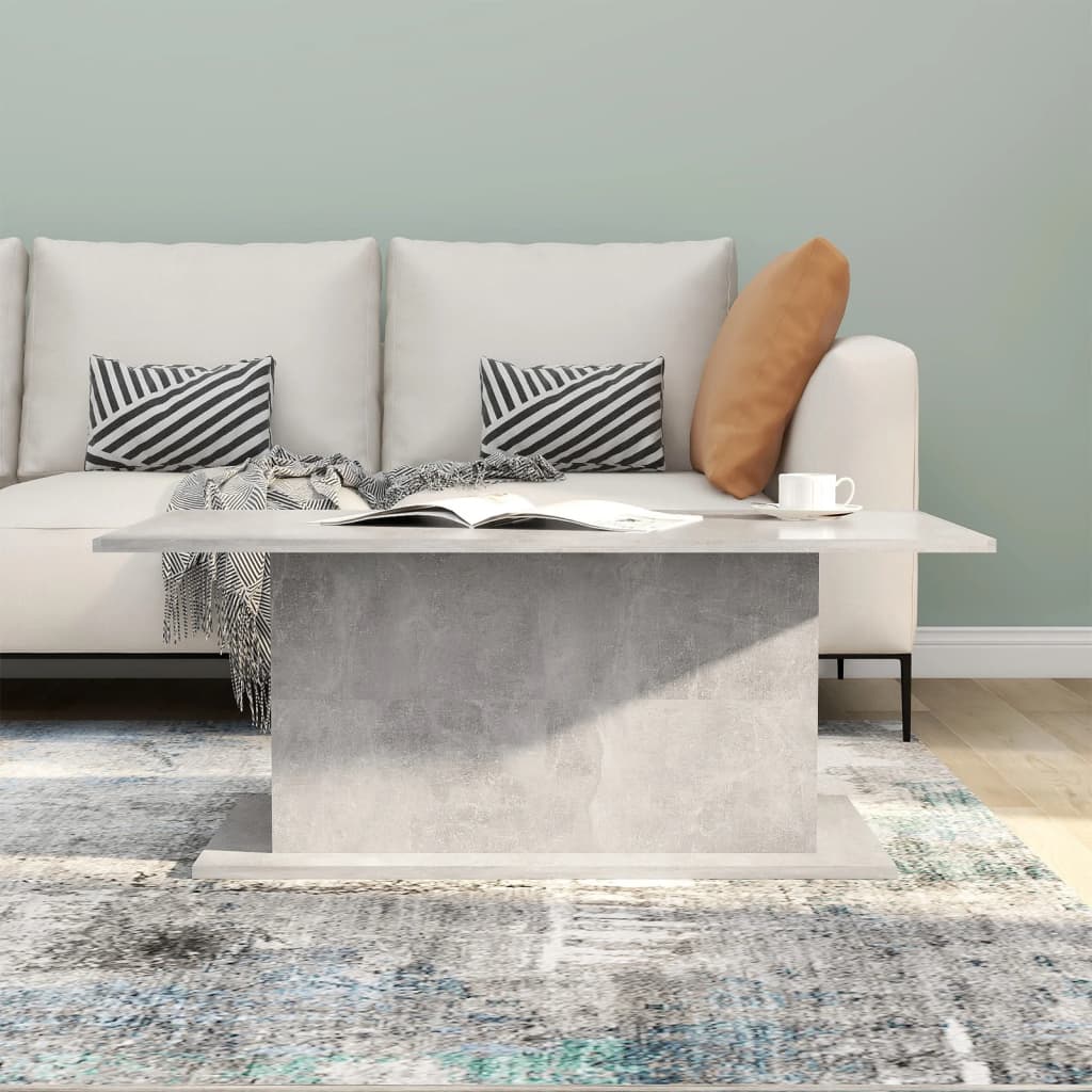Salongbord Sofabord Betonggrå 102x55,5x40 cm