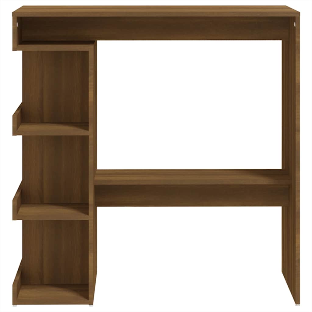 Barbord med oppbevaring brun eik 100x50x101,5 cm konstruert tre