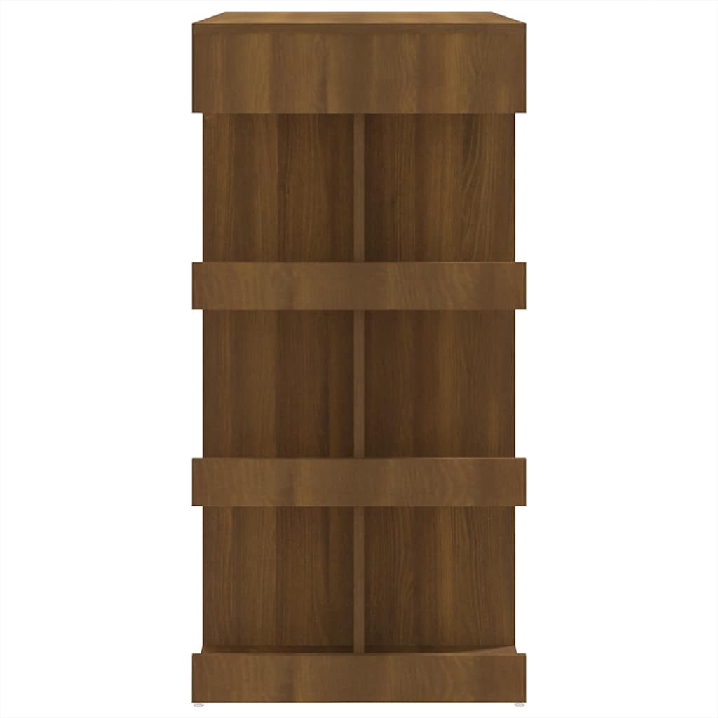 Barbord med oppbevaring brun eik 100x50x101,5 cm konstruert tre