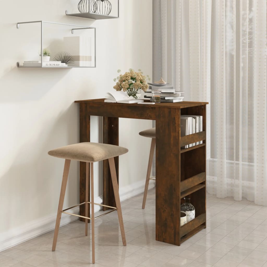 Barbord med stativ røkt eik 102x50x103,5 cm konstruert tre