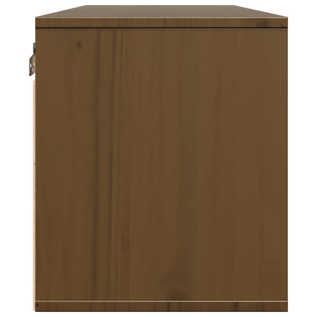 Veggskap 2 stk honningbrun 45x30x35 cm heltre furu