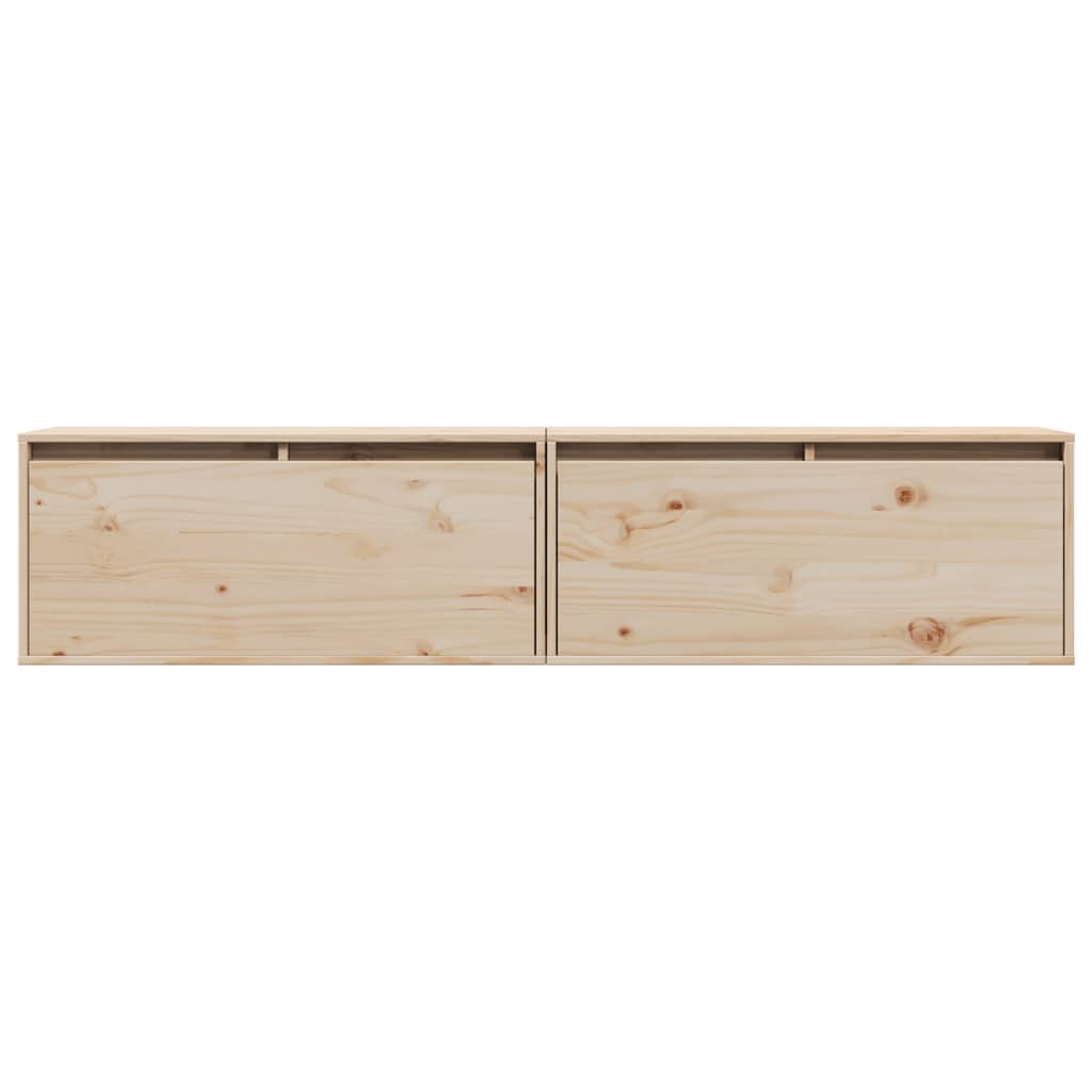 Veggskap 2 stk 80x30x35 cm heltre furu