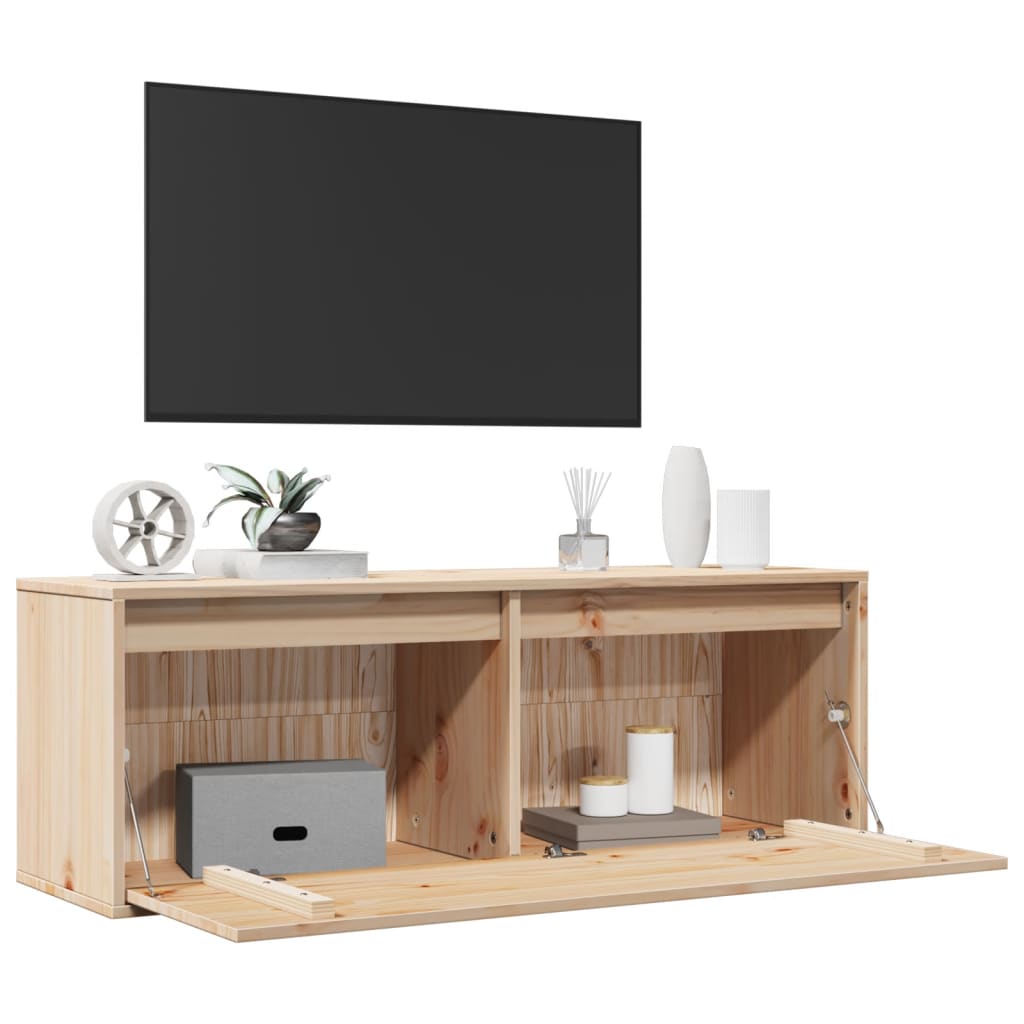 TV-Møbel Tre Veggskap 100x30x35 cm heltre furu
