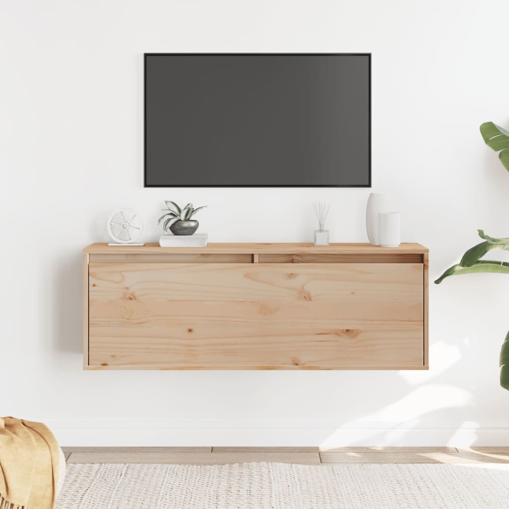 TV-Møbel Tre Veggskap 100x30x35 cm heltre furu