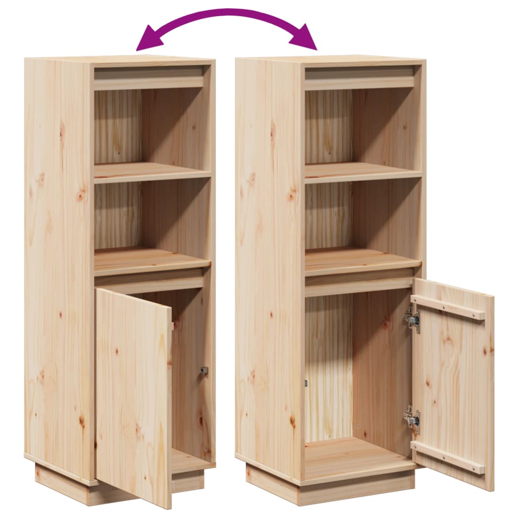 Skap 37x34x110 cm heltre furu