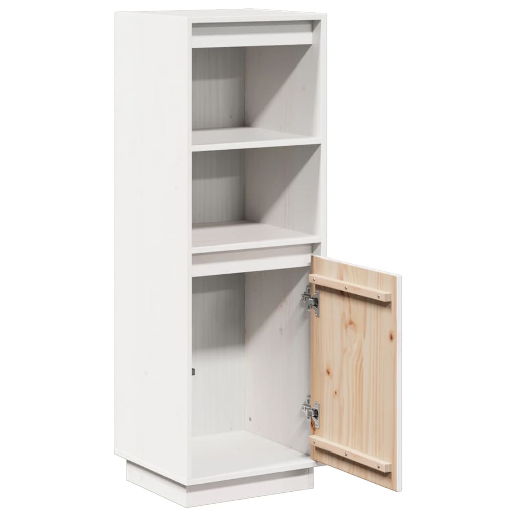 Skap hvit 37x34x110 cm heltre furu