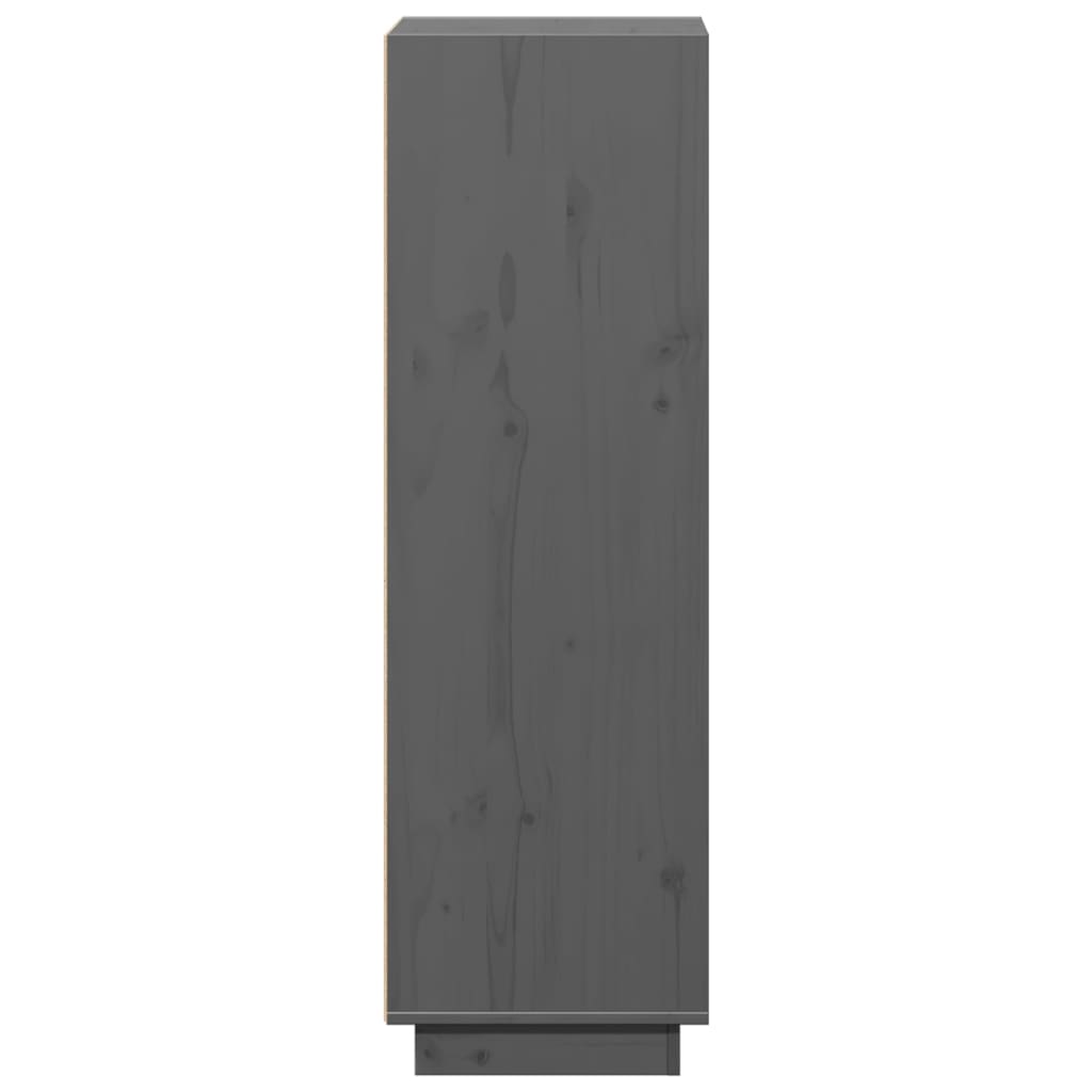 Skap Grå 37x34x110 cm heltre furu