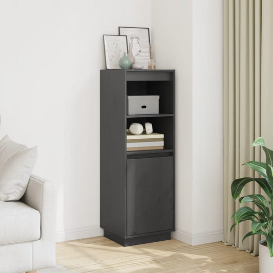 Skap Grå 37x34x110 cm heltre furu