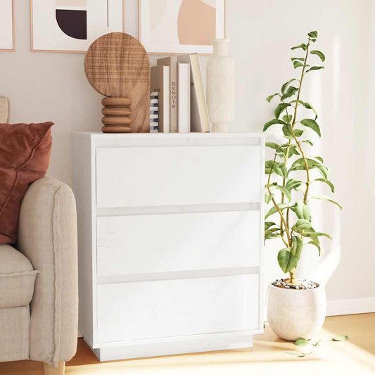 Skjenk Hvit 60x34x75 cm heltre furu