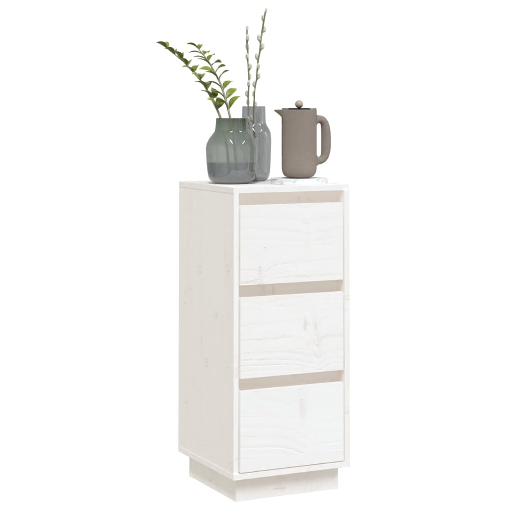 Skjenk hvit 32x34x75 cm heltre furu