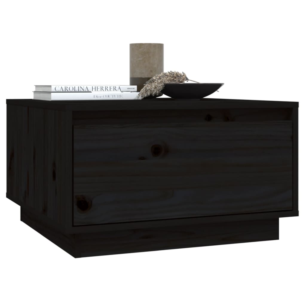 Salongbord Sofabord Svart 55x56x32 cm heltre furu