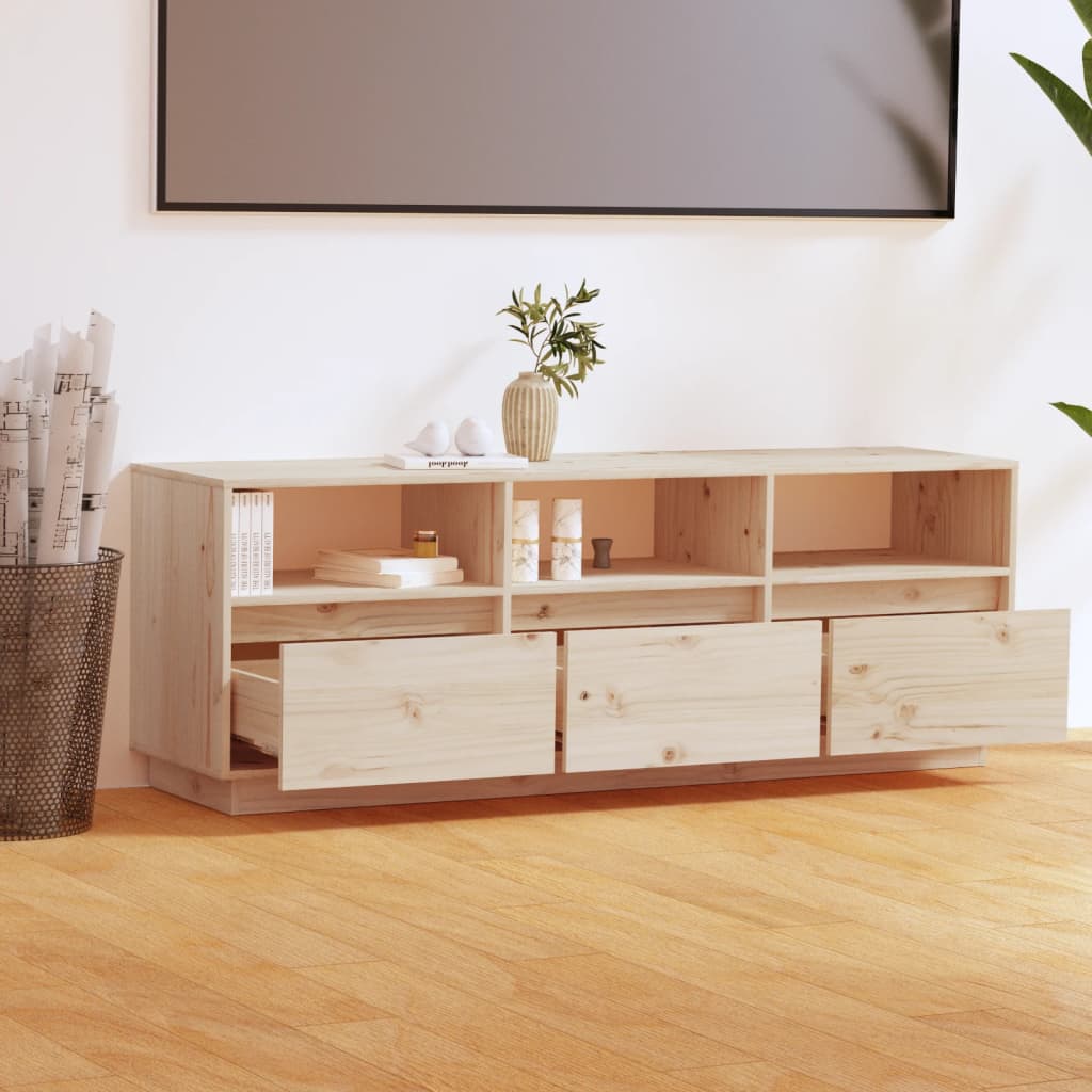 TV-Møbel Tre TV-benk heltre furu 140x37x50 cm