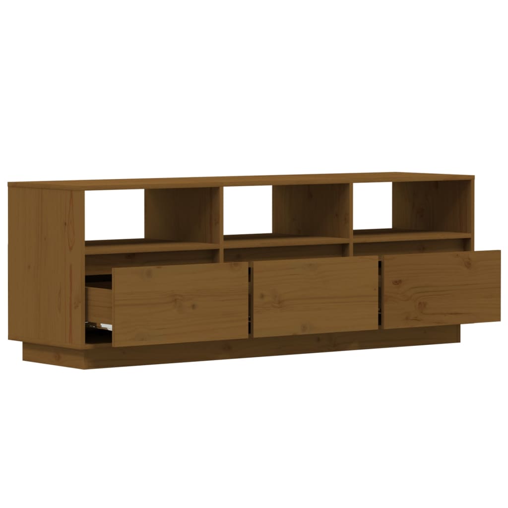 TV-Møbel Honningbrun TV-benk 140x37x50 cm heltre furu