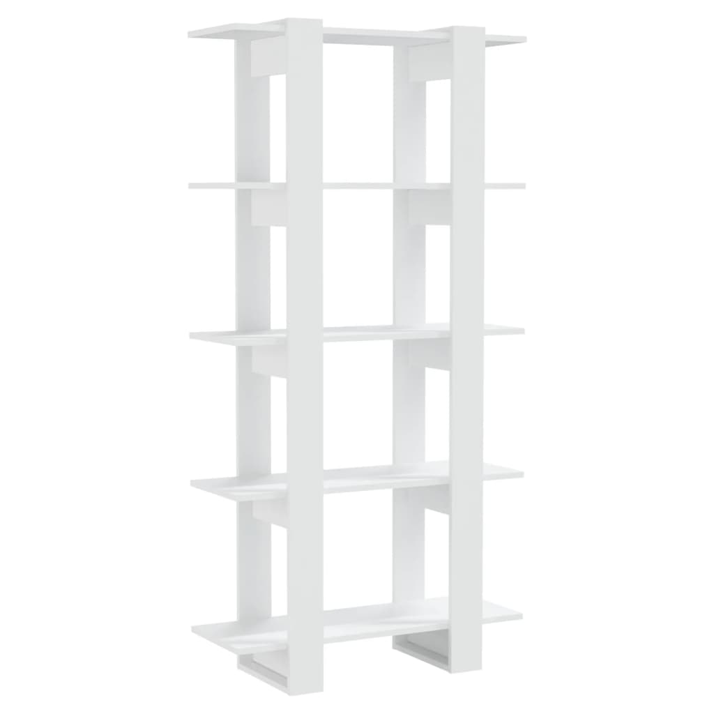 Bokhylle Hvit Romdeler 80x30x160 cm