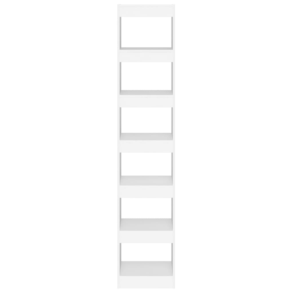 Bokhylle Hvit Romdeler 40x30x198 cm