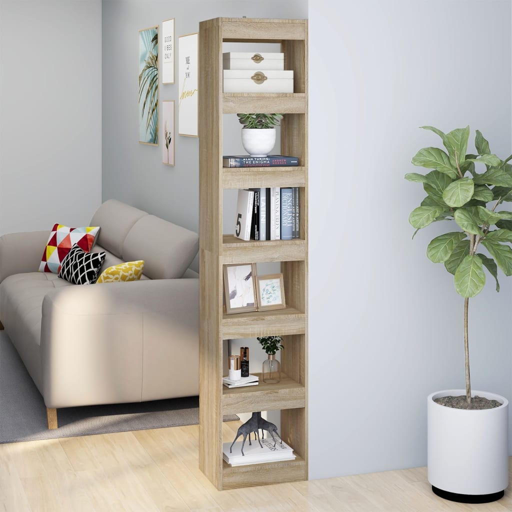 Bokhylle Sonoma Eik Romdeler 40x30x198 cm
