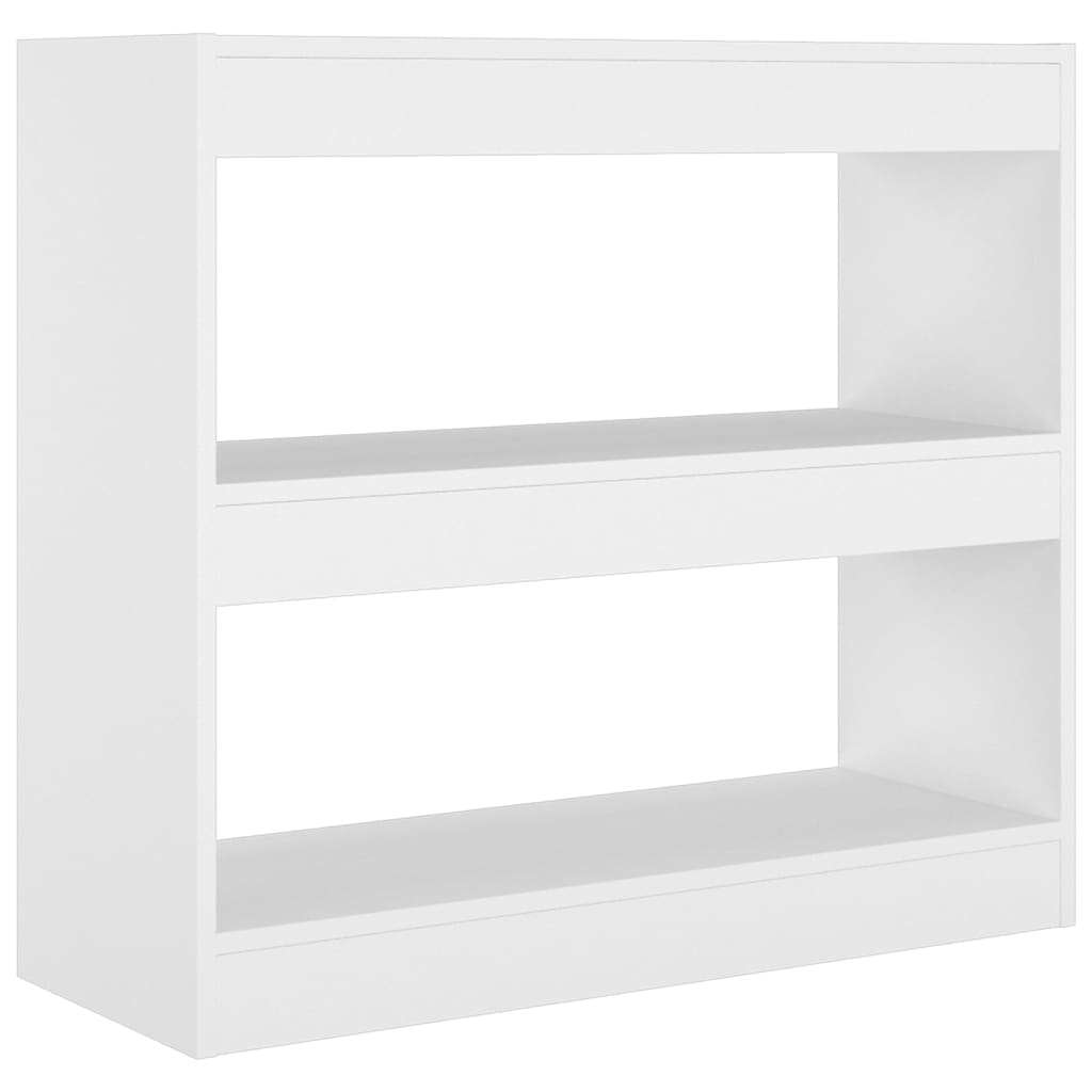 Bokhylle Hvit Romdeler 80x30x72 cm