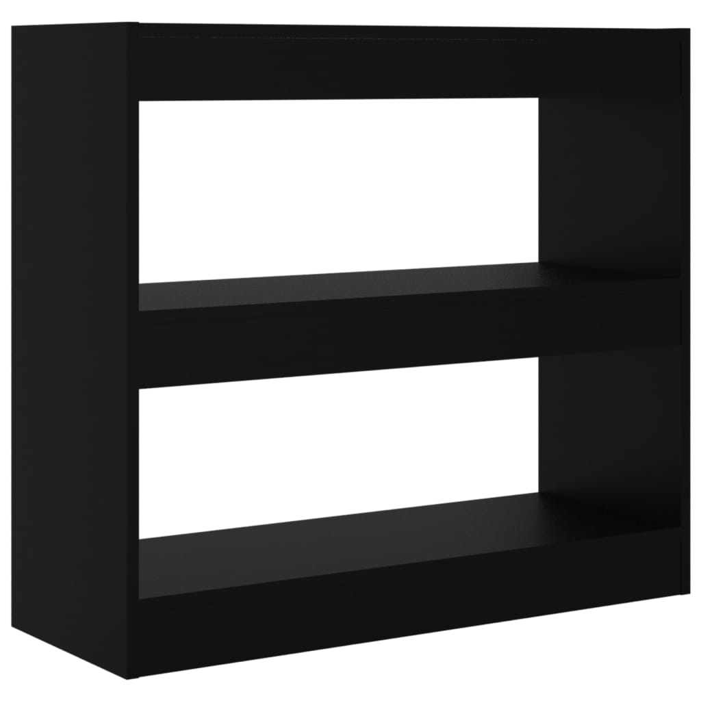 Bokhylle Svart Romdeler 80x30x72 cm