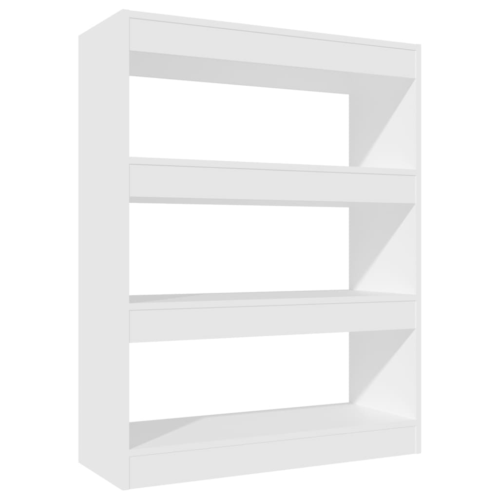 Bokhylle Hvit Romdeler 80x30x103 cm