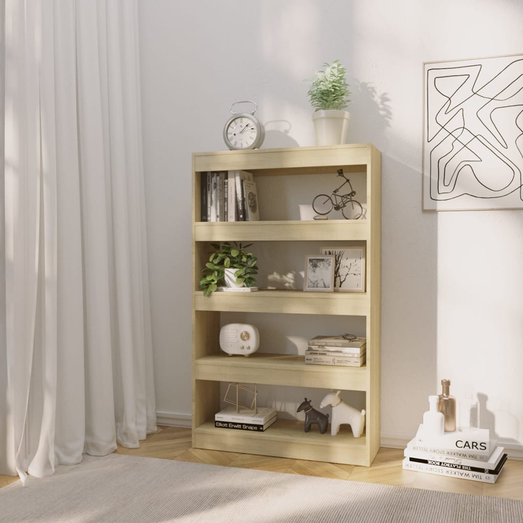 Bokhylle Sonoma Eik Romdeler 80x30x135 cm