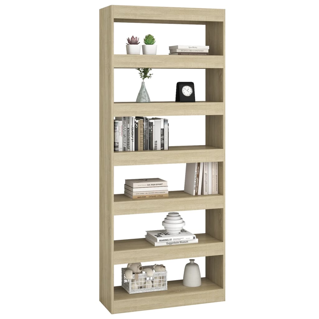 Bokhylle Sonoma Eik Romdeler 80x30x198 cm